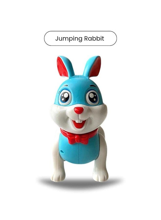 TECH LOGO ELECTRONICS Jumping and Walking Rabbit/Bunny, Makes Sweet Sounds and Blinks Colored Lights, Move Tail and Ears Like Real Rabbits, Best Birthday Gift (Rabbit) - Image 1